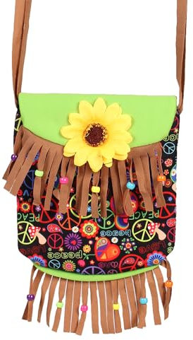 PARTY DISCOUNT NEU Tasche Hippie Luna zum Umhängen, mit Sonnenblume