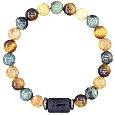 CECE&COLE 12 Sternzeichen-Armband – Naturstein-Perlen-Sternbild-Armbänder, Vintage-Horoskop-Astrologie-Armband, Armreifen, Schmuck Für Damen Und Herren