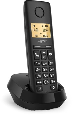 Gigaset Pure 100 - Téléphone sans fil - Bouton de verrouillage des appels entrants - Carnet d'adresses 50 contacts - Compatible avec appareils auditifs - Touches de fonction programmables, Italie