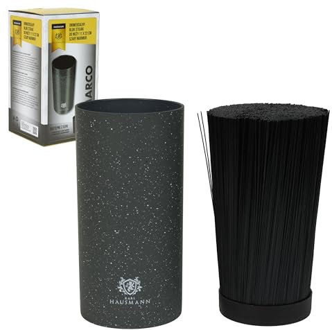 KARL HAUSMANN Universal Messerblock ohne Messer - 22 x 11 cm - Unbestückte Messerblöcke - Messerblock Kunstoff mit Borsteneinsatz - Universal Knife Block - Klein Messerhalter - Messerbehälter