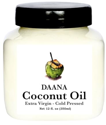 Daana Coconut Oil for Skin: USDA Organic, Extra Virgin, Cold Pressed (350 ml)