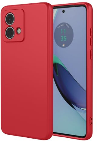 TAUYN Funda para Motorola Moto G84 5G, Suave TPU Líquido Silicona Carcasa, Ultradelgado Anticaída, Anti-choques, Delgado Funda, Rojo
