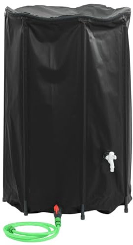 Lechnical Serbatoio Acqua con Rubinetto Pieghevole 1000 L in PVC,Bidone per la Raccolta dell'Acqua Piovana,Serbatoio Cisterna Raccolta Acqua-156001