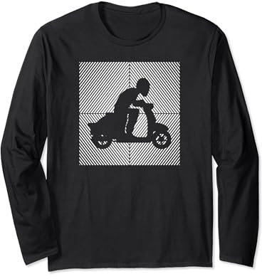 Rollerfahrer Mofa Moped Scooter-Fahrer Motorroller Langarmshirt