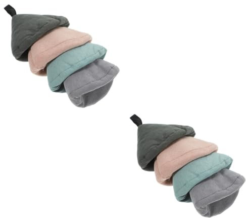 LABRIMP 8pezzi Coperchi Protettivi Per Maniglie Di Pentole Triangolari Colorati Per Cucine e Ristoranti Protezione Dal Calore e Facilità Di Stoccaggio