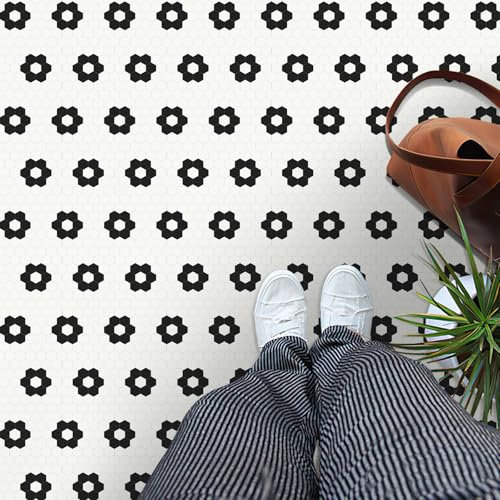 Morcart Lot de 20 carreaux de sol vinyle imperméable - 20,3 x 20,3 cm - Salle de bain, cuisine, cheminée, maison animaux, escaliers