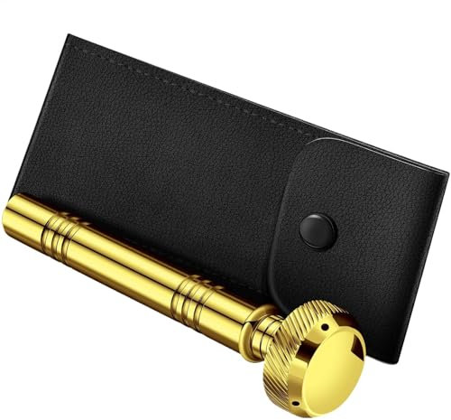 Maciun Contenedor de agua bendita | Dispensador de líquidos de metal con aspersor religioso | Herramienta Aspergillum pequeña para clérigos y religiosos