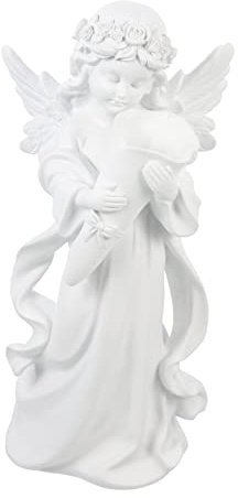 BESTonZON Statue Ange Résine pour Décoration De Jardin Figurine Élégante Et Stable pour Intérieur Ou Extérieur