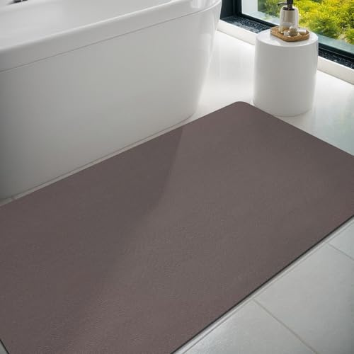 Tappetino da Bagno Antiscivolo con Base in Gomma, Tappeto Bagno Assorbente e Asciugatura Rapida, Stuoia per Doccia Esterna o Interna alla Vasca, Ideale per Bagno e Pavimento Doccia