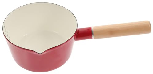 Didiseaon Casserole Émail avec Manche Petite Casserole Antiadhésive pour Pot de Cuisine Polyvalent pour Soupe Lait et Cuisson Quotidienne