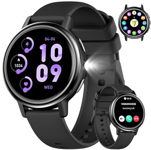 FITFLEX 2025 Smartwatch da donna con chiamata Bluetooth, display HD da 1,26, Smart Watch con 120 modalità sport, impermeabile IP68, orologio fitness con cardiofrequenzimetro/monitoraggio del sonno