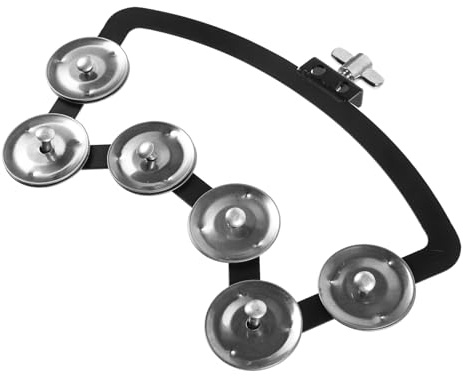 ELAYARD Robustes Tamburin Musikinstrument Beschädigt nicht Haut aus Aluminiumlegierung und ABS mit Starker Funktion für Schlagzeug für Trommelhalterung und Partyglocke