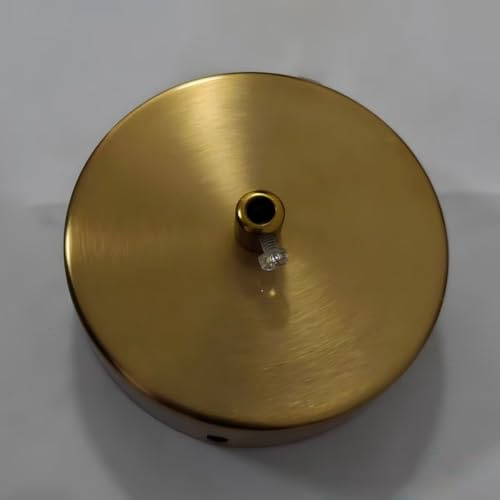 DESHOME Anpassen Lampenbaldachin Gold, Rund/Rechteckig Personalisierte Abdeckdoes in Verschiedenen Größen - Anschlussdose aus Metall Baldachin Lampe Deckenrosette Abdeckung, für alle Pendelleuchten
