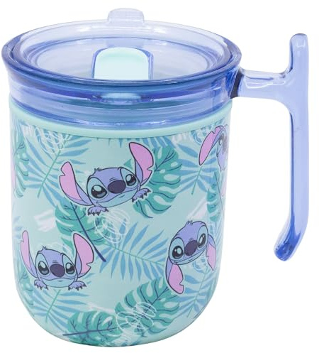 Stor TAZA HARMONY DOBLE PARED CON TAPA 470 ML STITCH ALOHA