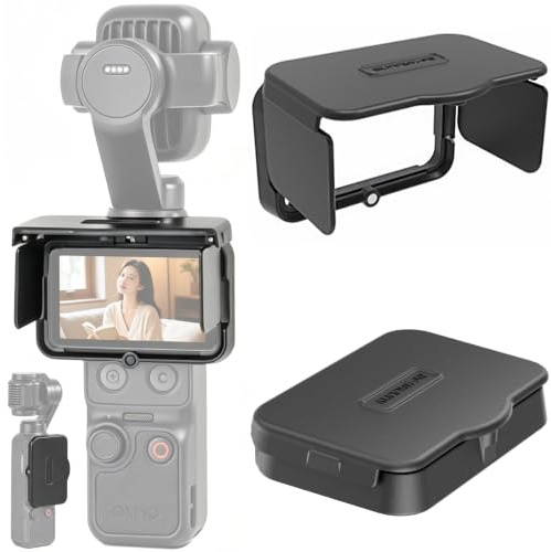 Honbobo skärm solskydd för DJI Osmo ficka 4P, skärmskärm skärm anti-bländning huvskydd skyddskåpa tillbehör för DJI Osmo ficka 4/4P