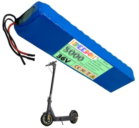 FREEDOH Batería de Litio de 36 V para Patinete eléctrico, batería de Repuesto de 5 Ah con Placa de protección BMS.,Xt60+t Plug