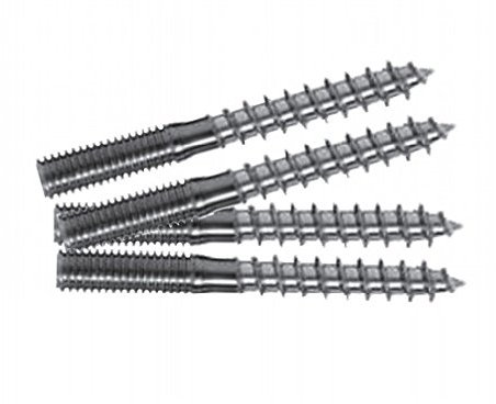 Stockschraube M10 10 Stück 100 mm lang Torx Stahl verzinkt Schraubstift Holzschraube