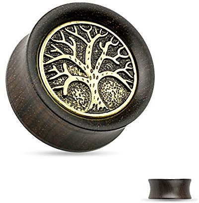 Treuheld® | Lebensbaum Holz Ohr Plug | Braun | Double Flared