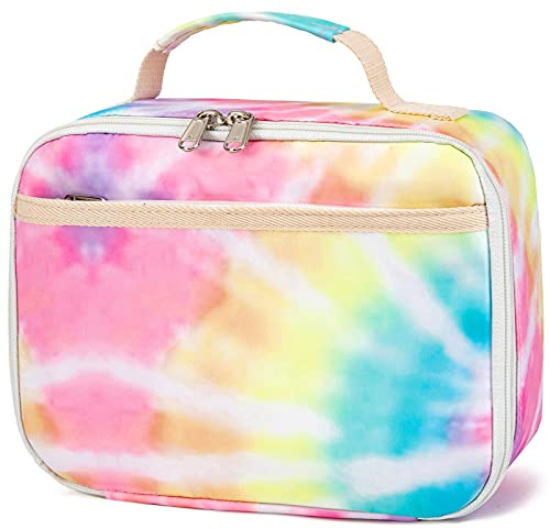CAMTOP Kids Lunch Box Boys Girls Insulated Lunch Cooler Bag Reusable Lunch Tote Kit for School Travel (094 Tie Dye)