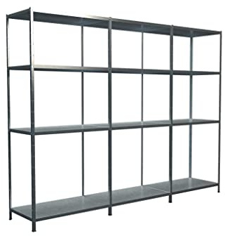 SCHULTE Regalwelt Steck-Grund-/ u 2 Anbauregale, 12 Böden, 1800x2800x500, verz.