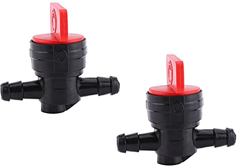 WANGCL 2 st universell petcock bränsletank kran 1/4 inline på/av bränslebrytare plast motorcykel bränsle avstängningsventil motorcykel bränsleventil med 6 mm rörslang