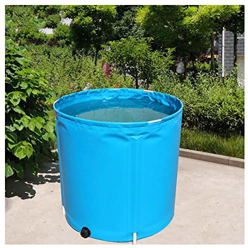 HYHMJ Serbatoio dell'Acqua del Secchio di Raccolta - Stoccaggio dell'Acqua piovana Leggera Pieghevole - Secchi di Raccolta dell'Acqua piovana da Giardino Flessibili per Esterni,Blu,500L/132 Gallon