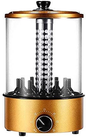 Samnuerly Parrilla de Barbacoa Horno asador Vertical de 1100 W, máquina de Barbacoa, Parrilla eléctrica pequeña sin Humo con rotación automática de 360 °, función de sincronización Ajustable, Bandeja