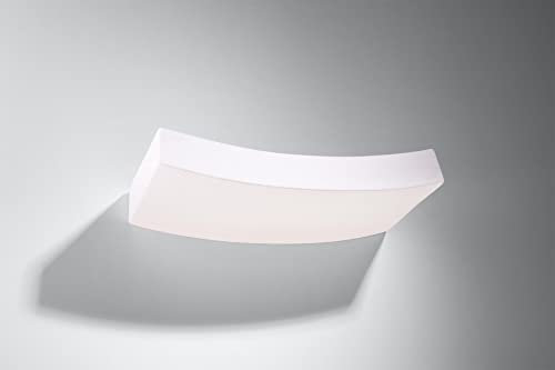 MAZZOLA LUCE Applique di gesso lampada da parete bianca verniciabile design curvo per corridoio