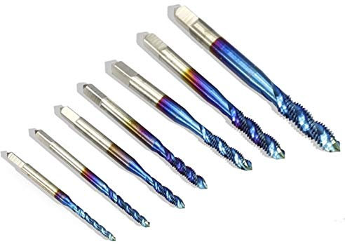 YyDDs Bohrer-Set 1pc HSS M2-M6 Metrische Gewindebohrer Gewindebohrer Nano Blau Beschichtete Spiralbohrer Lange Bohrer (Color : M5x0.8)