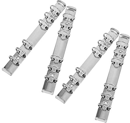 NUOBESTY 4stücke Teiliges Segmentierter Ringbuch-mechanismus Aktendeckel Für Kreatives Scrapbooking Bürobedarf Stationery Supplies Leichte Metallklammern Praktisch Und Platzsparend