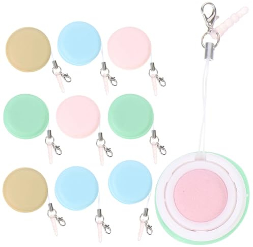 PartyKindom 10 Pcs Phone Screen Cleaners Cellphone Touch Screen Cleaner Macaron Shaped Smartphone Cleaning Wipes Handbag Pendant Keychain Charm for Tv Monitors Glass Lens