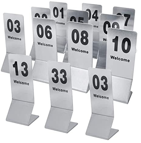 Segnale Da Numero Di Tavolo In Acciaio Inox Per Ristorante, Bifacciale Numeri Da Tavolo Per Matrimoni, Carte Da Tavolo Ristorante Numero Di Posto 1~25 1~50 Segna Posto