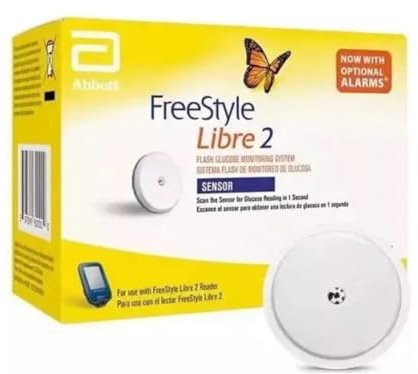 Abbott Freestyle Libre 2 Glucose Monitoring Sensor - Single Pack (1 Sensor) - Real-Time CGM for Diabetes Management, Waterproof, No Finger Pricks - Compatible with FreeStyle App - UK Edition