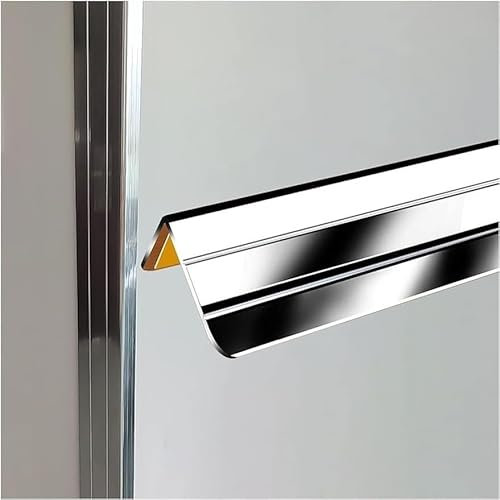 Raouoae Kantenschutz für Treppenkanten 2 Stück Winkelprofil Eckenschutz Aluminium Eckwandschutz, spiegelsilberner kantenprofil Für Boden/Treppe/Stufe/Tür (Color : Silver, Size : 120cm/47.2in)