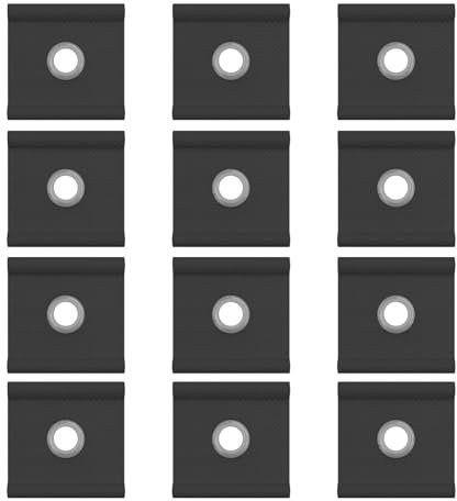 YEJAHY 12 x Kederleiste Haken, Kederöse für Kederschiene 5mm, Kederhaken Markisenhaken, Kederband Vorzeltkeder, Kederleiste Kederösen für Kederschiene Sonnensegel (Schwarz)