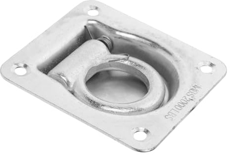 Gatuida Gancio Incassato Per Traino Veicoli Pesanti Maniglia Scomparsa Con Anello Di Sollevamento Automatico Resistente Metallo Inox Per Rimorchi Barche e Furgoni Sicuro e Durevole Per Uso