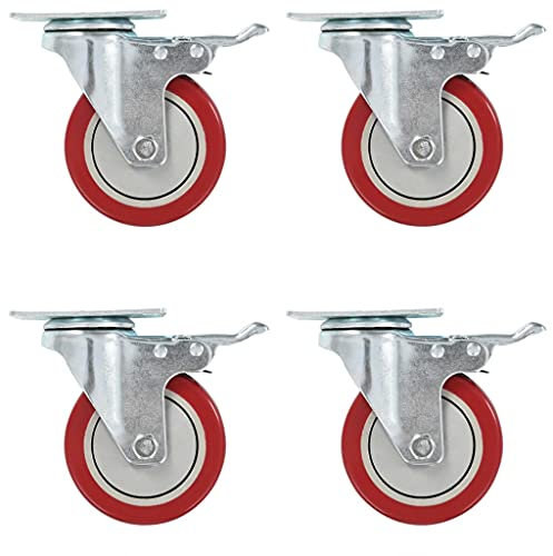 ZEYUAN 8 STK. Lenkrollen 100 mm, Transportrollen, Rollen Werkbank, Möbelrollen, Lenkrollen Für Möbel, Rollen Für Schirmständer, Strandkorbrollen,