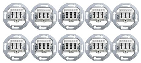 10 Stück Busch-Jaeger 0243/04 TAE-Anschlussdose 3x6 NFN Alpinweiß 2CKA000230A0392