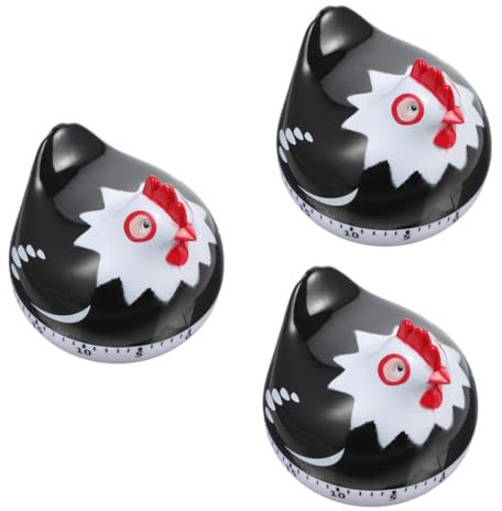 Cabilock 3pcs Lovely Kitchen Timer Mechanical Cooking Device Wind up Timer Simple