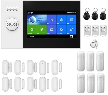 MZZYG Home Security Systems Smart Home WIFI Wireless Home Alarm System Tuya 4G Burglar Security Alarm Suitable For Garage(G)