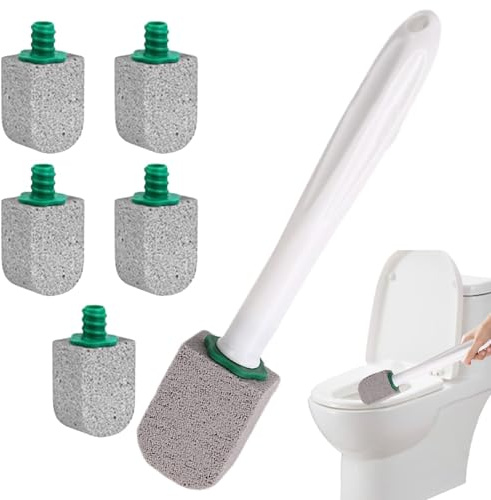 WC-Reinigungsstab, Hartwasserfleckenentferner-Werkzeug, kein Kratzer Toilettenreiniger, nachfüllbarer WC-Reinigungsradierer, Badezimmer-Reinigungsstab mit Nachfüllungen,