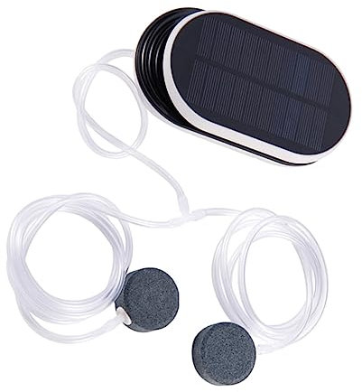 Toddmomy Solar Oxygen Aerator Pump Kit for Ponds and Gardens Sun Powered Oxygenation Tool High Capacity Portable Solar Panel Pump for Aquatic Plants