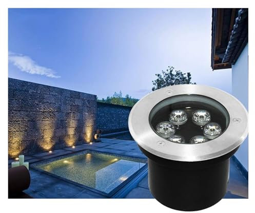 QICBYING Empotrable Al Aire Libre Focos - Luz Subterránea De CA 85~265V, Focos Suelo Led Exterior, Luz Descendente LED, Iluminación Empotrada Exterior Impermeable IP67, Iluminación De Piso(Blue,12W)