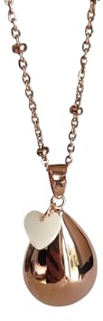 Bola de Grossesse En Forme de Goutte avec Breloque Cœur en Nacre, Disponible en Couleur Or, Or Rose, Argent, Cadeau Femme Enceinte