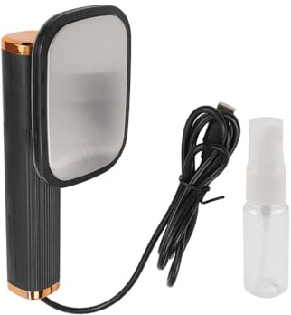 Zeroupshop Ferro da stiro a vapore compatto da viaggio, portatile, con rotazione di 180 gradi, alimentato tramite USB, per la cura dell'abbigliamento domestico (nero)
