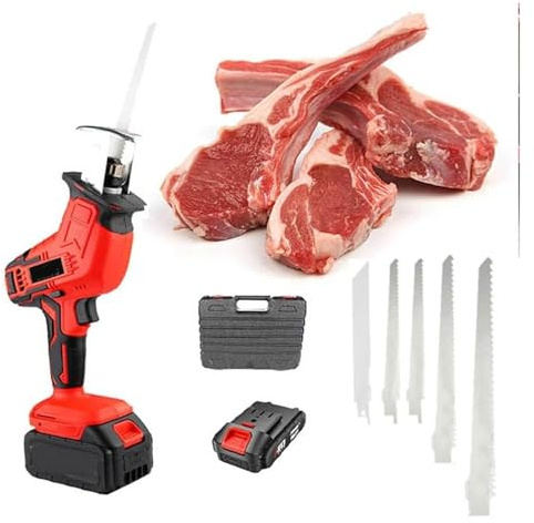 Sierras para huesos, sierras eléctricas para huesos, funciona con pilas y gruesas, de aproximadamente 10 cm de grosor, que son utilizadas por un confesor inalámbrico, se pueden utilizar en tiendas y