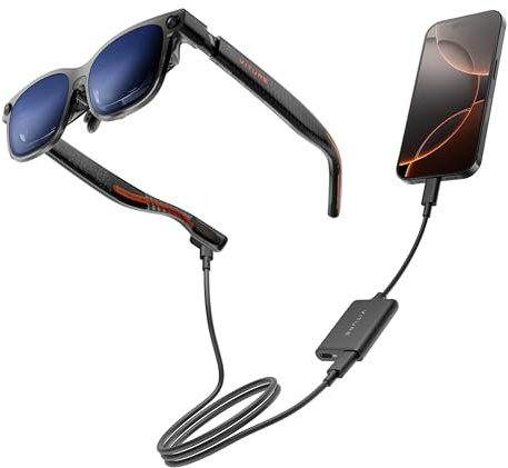 VITURE Luma Ultra Gafas XR & USB-C XR Adapter Pro Bundle para iPhone 17/16/15, Multi-Pantalla, Vídeo Espacial & VR, 3D Inmersivo con 1 Clic, 3Dof Mejorado, Juega/Trabaja Mientras Cargas