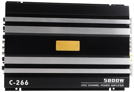 Wakects Amplificatore Audio Stereo per Auto, Amplificatore di a in Lega di Ferro 5800 W Universale per Veicoli