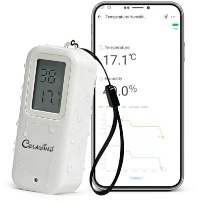 Zigbee Thermometer Hygrometer Innen Außen, IP65 Wasserdichter, LED-Display | Smart Digitales Temperatur- und Feuchtigkeitssensor für Gewächshaus, Weinkeller, Keller (Zigbee 3.0 Hub erforderlich)