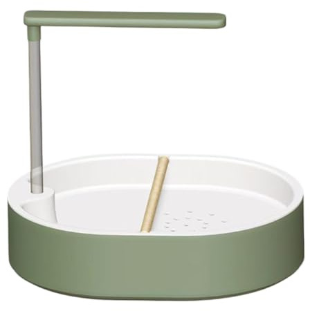 Generisch Papageienbadewanne mit Springbrunnen – Wellensittich Vogelbad für Käfig | Vogelkäfig Zubehör für Sittiche, Finken, Unzertrennliche | Badehaus zur Gefiederpflege, Spiel und Hygiene